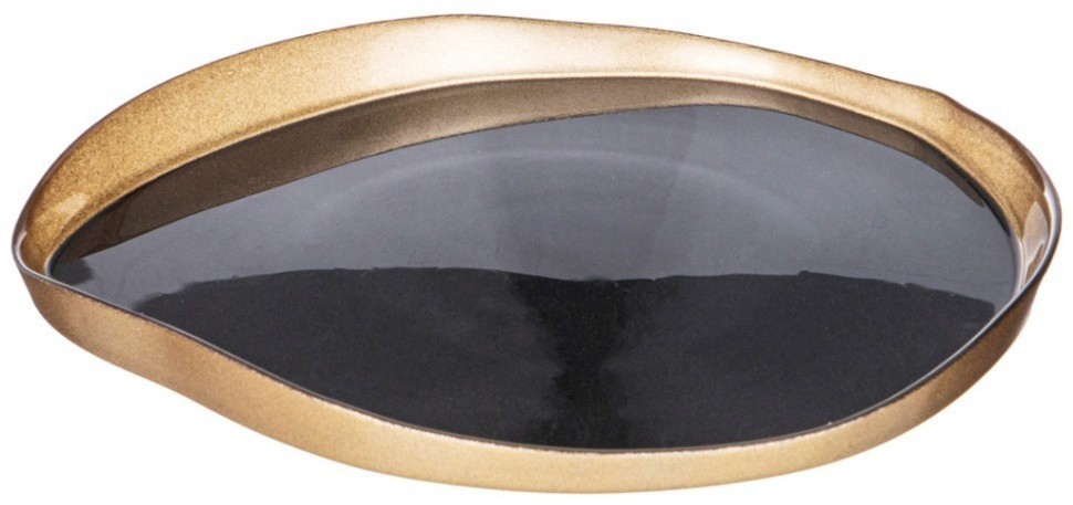 Тарелка сервировочная "bohemia" black  21см АКСАМ (339-442)