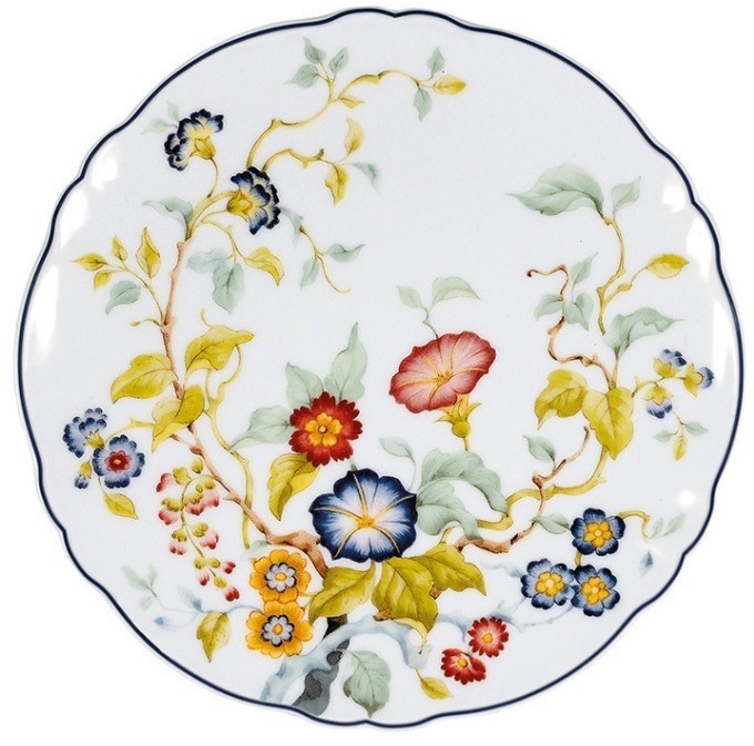 Тарелка LFLO032BL005320, 32 см, фарфор, white, blue, LE COQ