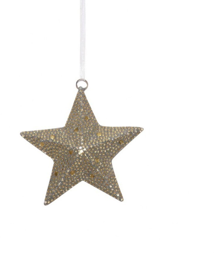 Новогодняя игрушка BL-035B, железо, grey/gold, ROOMERS FURNITURE