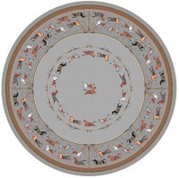 Скатерть круглая  &quot;passage&quot; ,d190см, 100% хлопок,твил c пропиткой, серый Lefard (850-761-25)