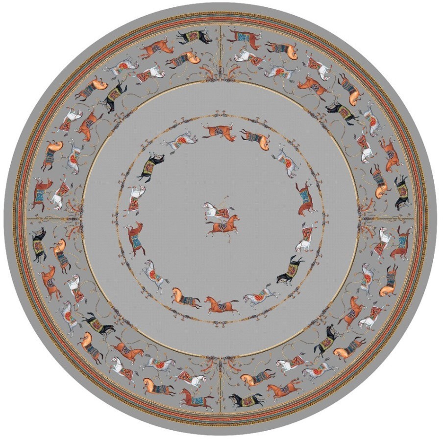 Скатерть круглая  "passage" ,d190см, 100% хлопок,твил c пропиткой, серый Lefard (850-761-25)