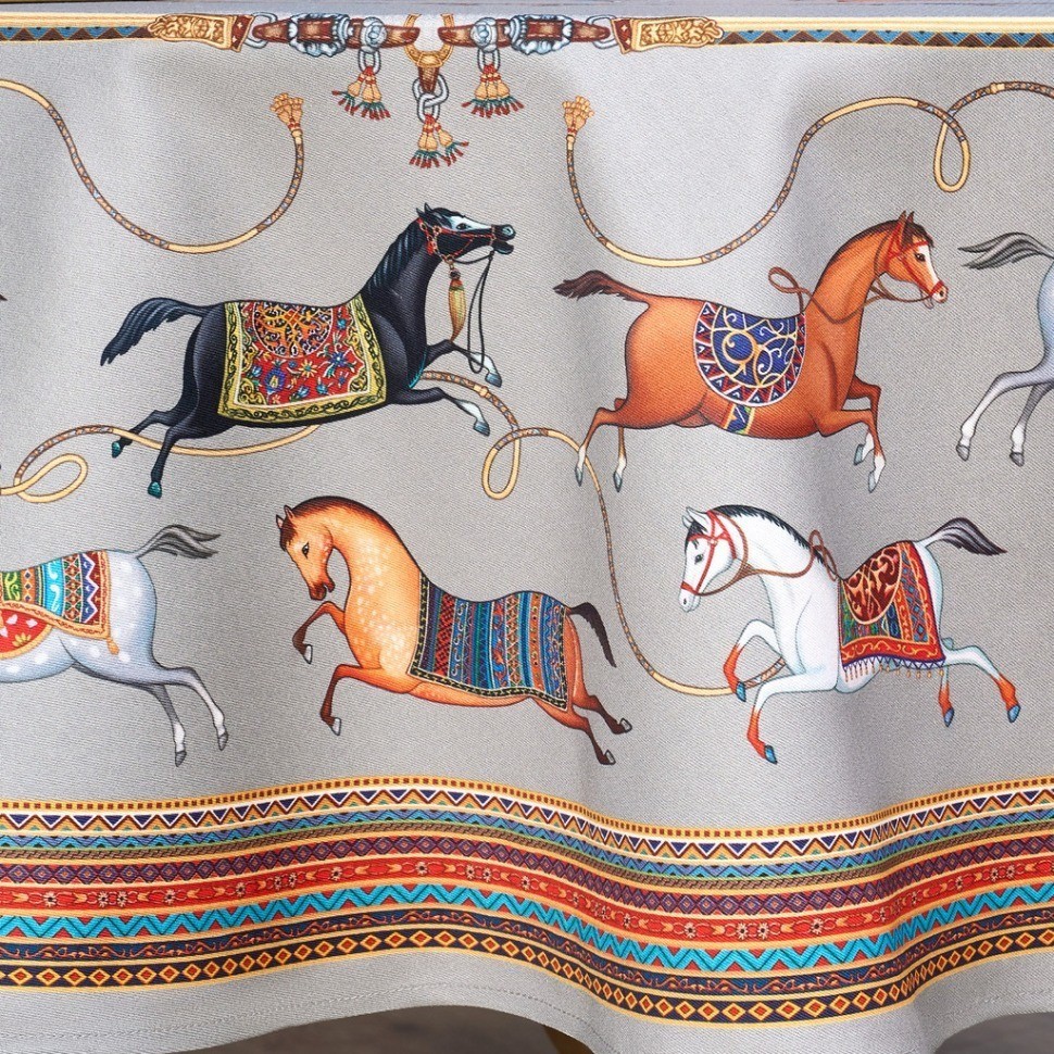 Скатерть круглая  "passage" ,d190см, 100% хлопок,твил c пропиткой, серый Lefard (850-761-25)