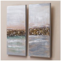 Комплект из 2-х картин "абстракция горизонт" 30х60х2,5 см (каждая) Bronco (534-207)