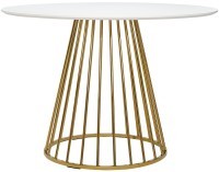 Стол обеденный tyra, D110 см, белый/золотой (75790)