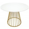Стол обеденный tyra, D110 см, белый/золотой (75790)