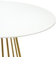 Стол обеденный tyra, D110 см, белый/золотой (75790)