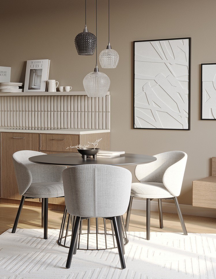 Стол обеденный tyra, D110 см, белый/золотой (75790)