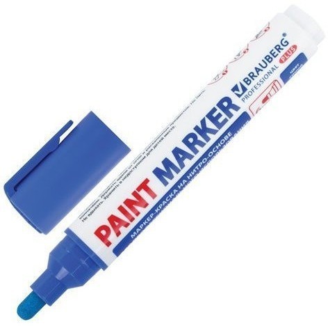 Маркер-краска лаковый Brauberg Profesional Plus 6 мм синий 151453 (6) (86667)