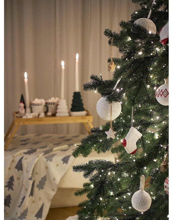 Набор ёлочных украшений fluffy white из коллекции new year essential, 3 шт. (78333)