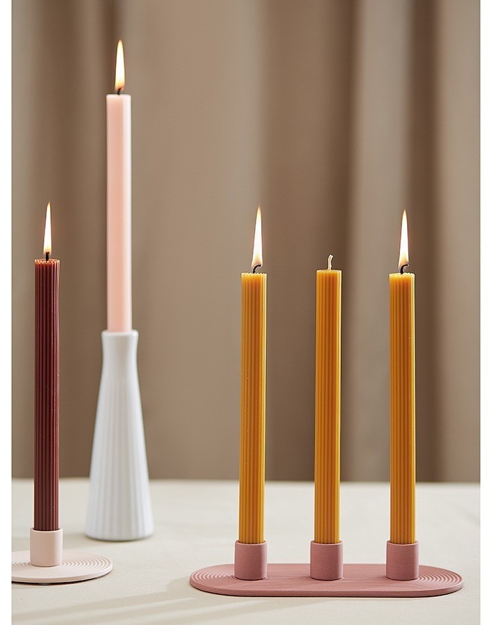 Набор из двух свечей цвета карри из коллекции edge, 24,5 см (77668)
