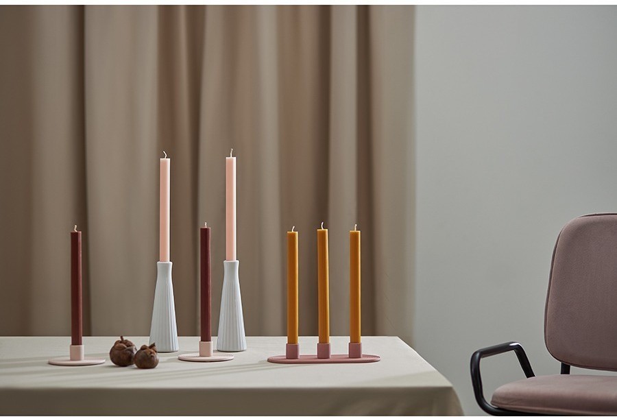 Набор из двух свечей цвета карри из коллекции edge, 24,5 см (77668)