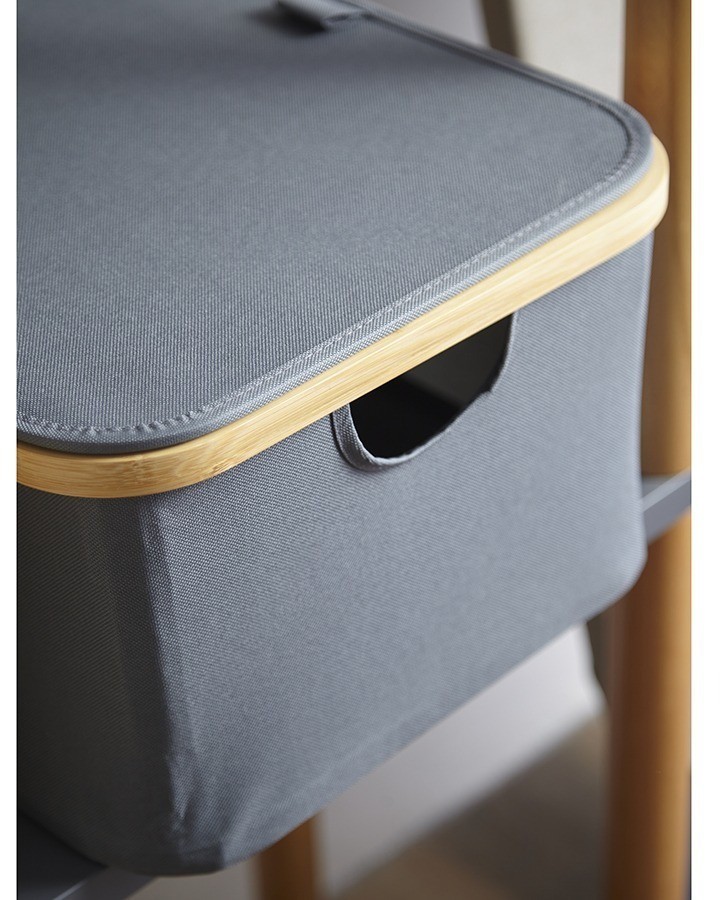 Корзина для белья neat low, 40x33x20 см, серая (77865)