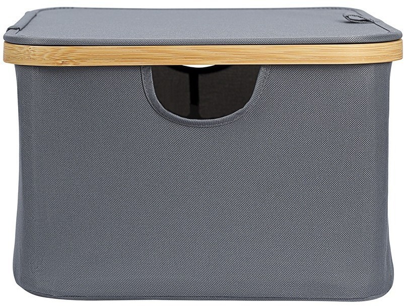 Корзина для белья neat low, 40x33x20 см, серая (77865)