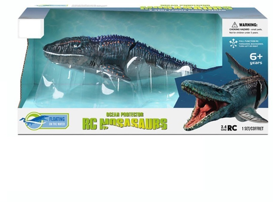 Радиоуправляемый динозавр Мозазавр (плавает в воде, черный, акб) (D03-BLACK)