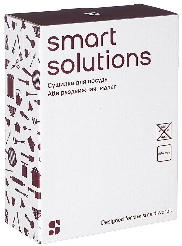 Сушилка для посуды atle раздвижная малая, белая (75757)