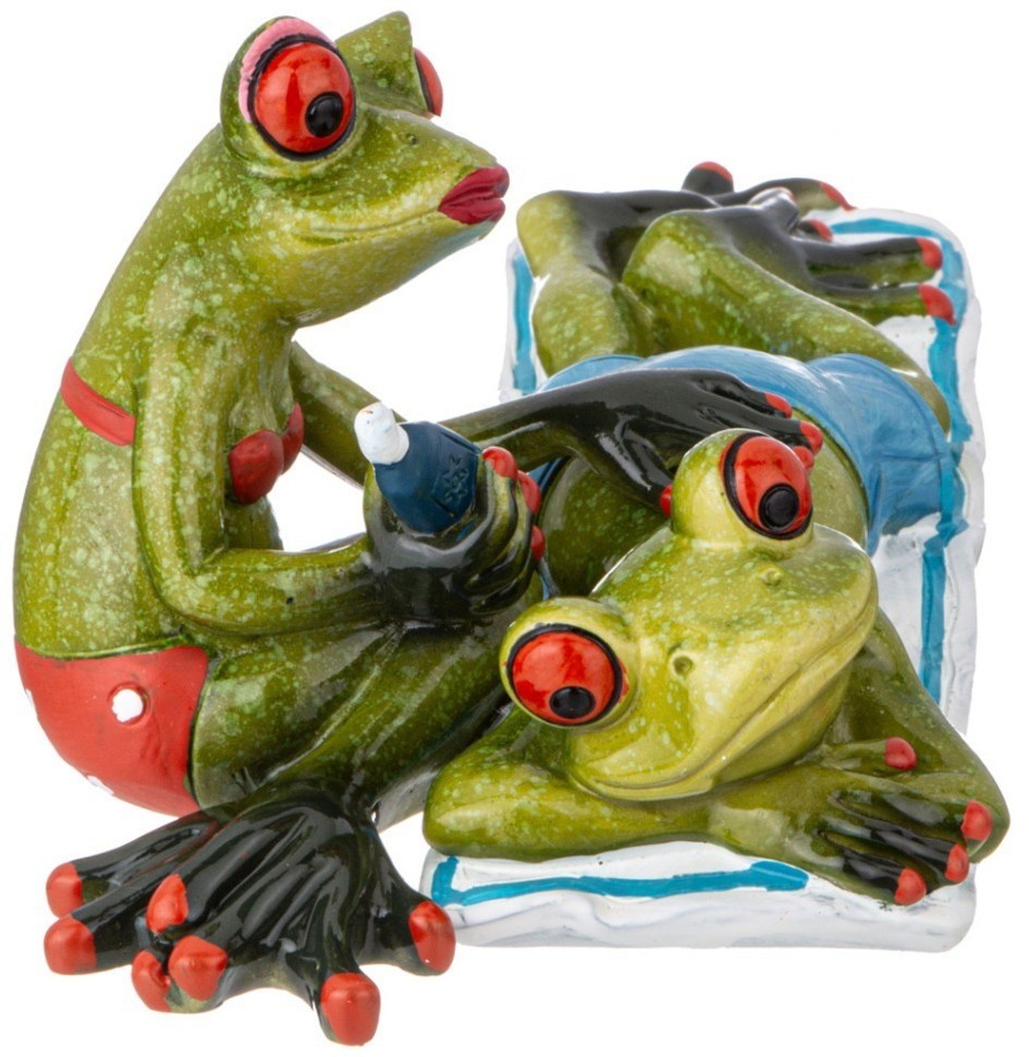 Фигурка декоративная "лягушки на отдыхе" 20,8х10,3х8,2 см Lefard (146-2102)