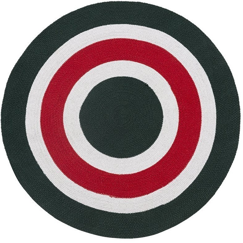 Ковер из хлопка target темно-зеленого цвета из коллекции ethnic, D90 см (74494)