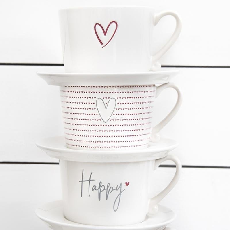 Bastion Collections Кружка White Нeart Red Debossed RJ/CUP 011 RED