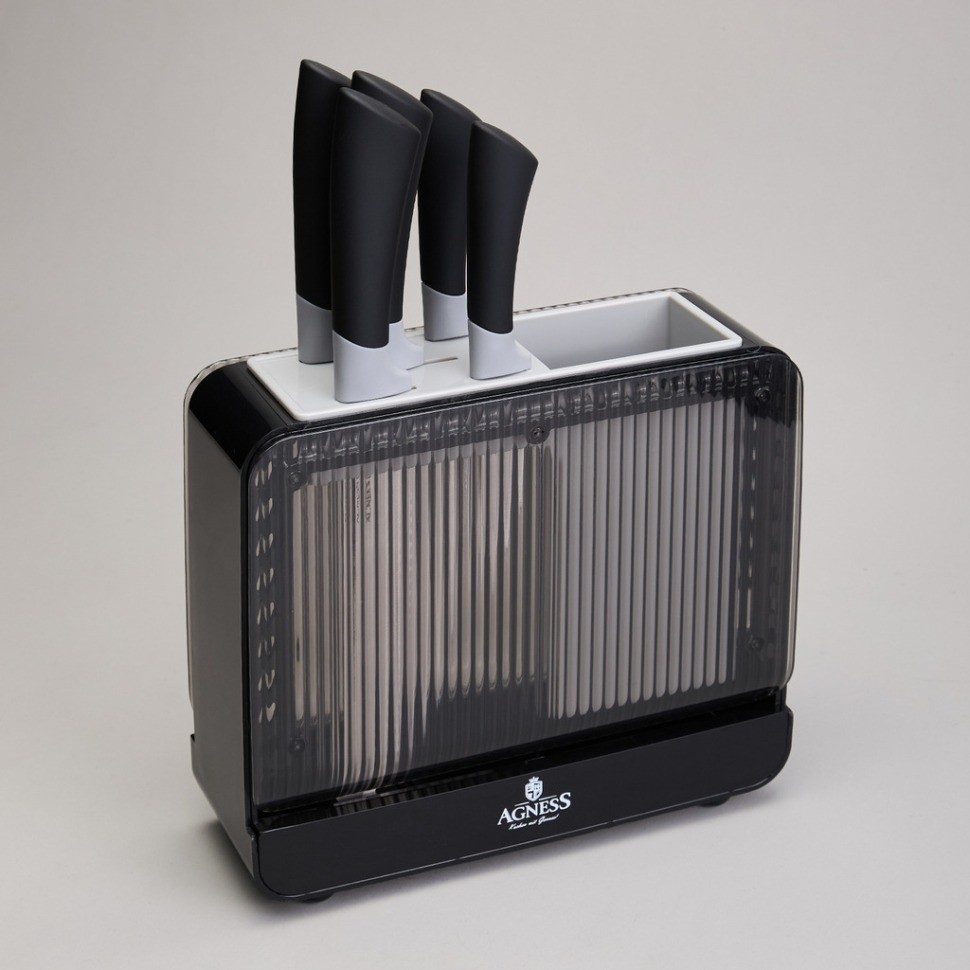 Набор ножей agness  на пластиковой подставке, 6 предметов (911-781)