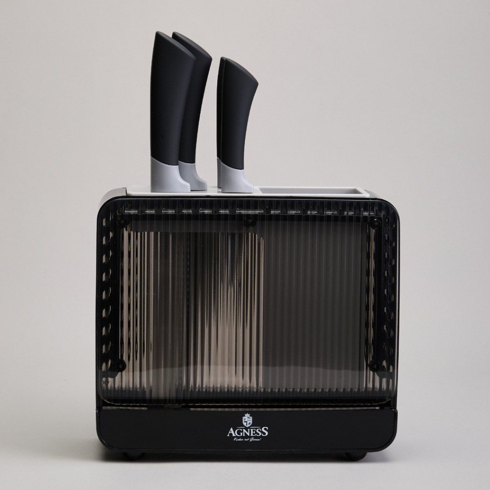 Набор ножей agness  на пластиковой подставке, 6 предметов (911-781)