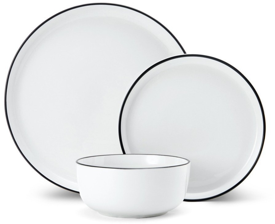 Сервиз обеденный фарфоровый  Mikasa Limestone 12шт, белый MKLIMESTN12PC