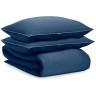 Комплект постельного белья темно-синего цвета с контрастным кантом из коллекции essential, 150х200 см (73724)