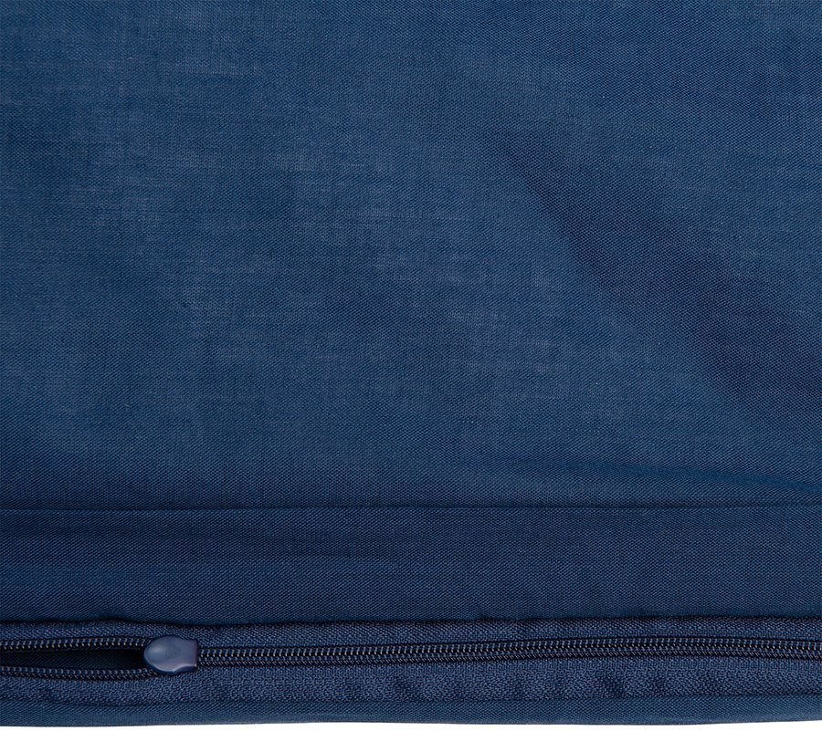 Комплект постельного белья темно-синего цвета с контрастным кантом из коллекции essential, 150х200 см (73724)