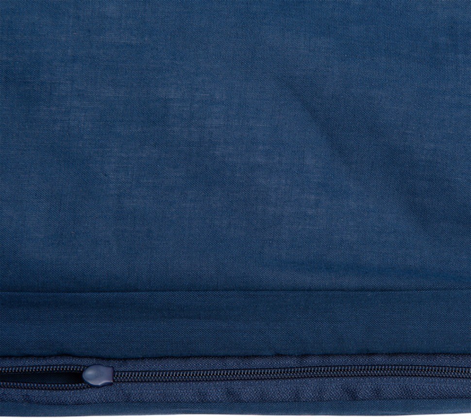 Комплект постельного белья темно-синего цвета с контрастным кантом из коллекции essential, 150х200 см (73724)