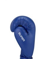 Перчатки боксерские Super BGS-2271F, 12 oz, к/з, синий (725020)