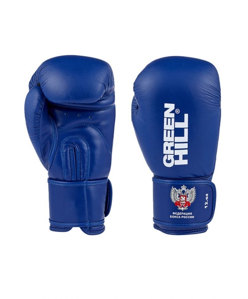 Перчатки боксерские Super BGS-2271F, 12 oz, к/з, синий (725020)