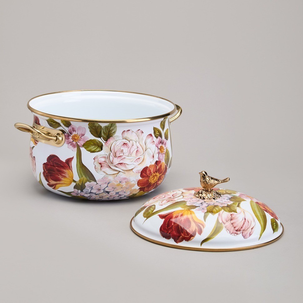 Кастрюля agness эмалированная с крышкой, серия фландрия, 2,8л, диа.18см (950-592)