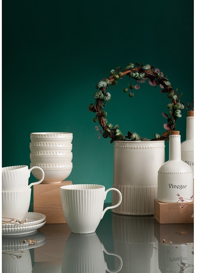 Кружка из фарфора белого цвета из коллекции kitchen spirit, 350 мл (73605)