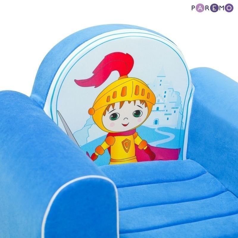 Бескаркасное (мягкое) детское кресло "Рыцарь", цв. Голубой (PCR316-02)