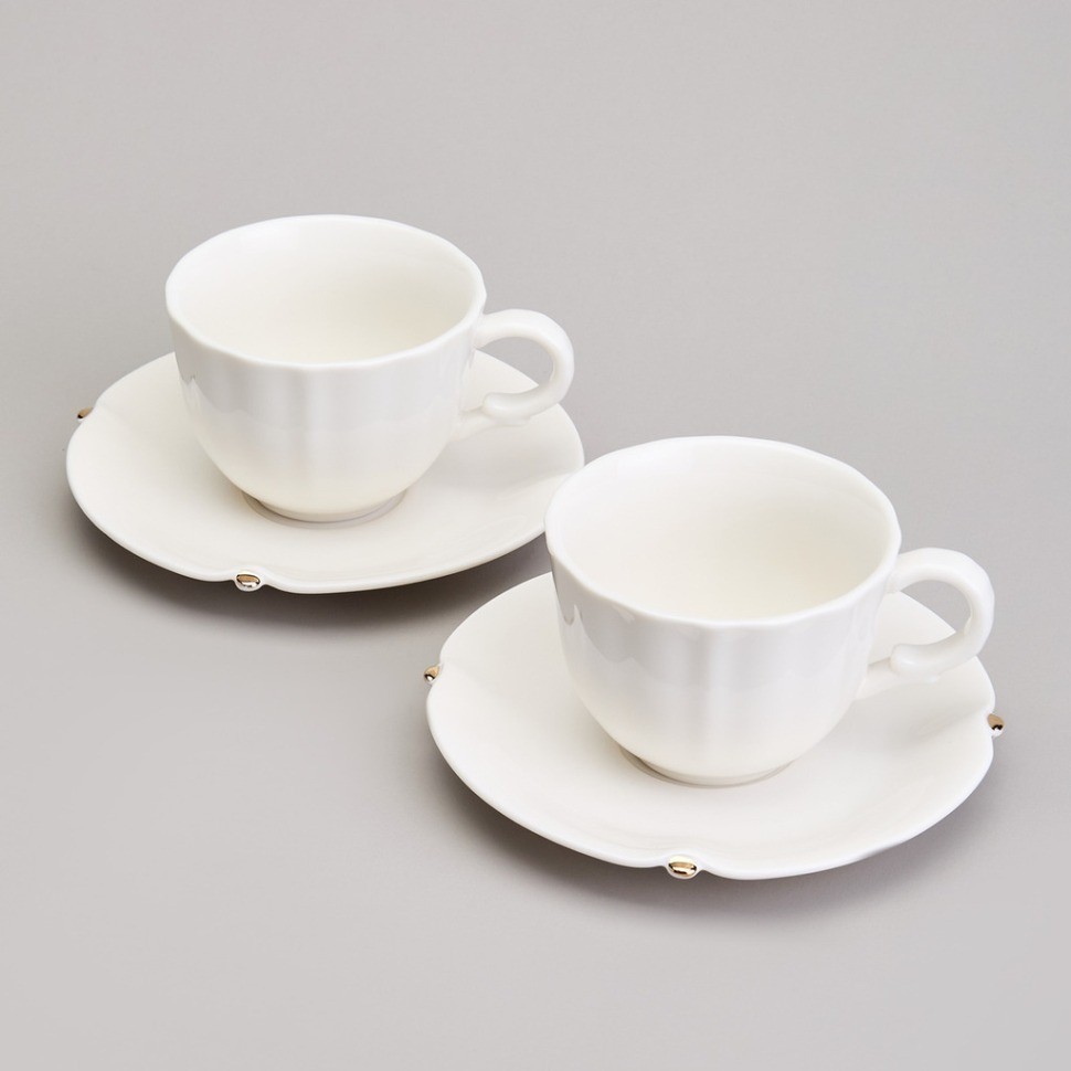 Чайный набор lefard "sunday" на 2 пер. 4 пр. 220 мл золотой (359-913)