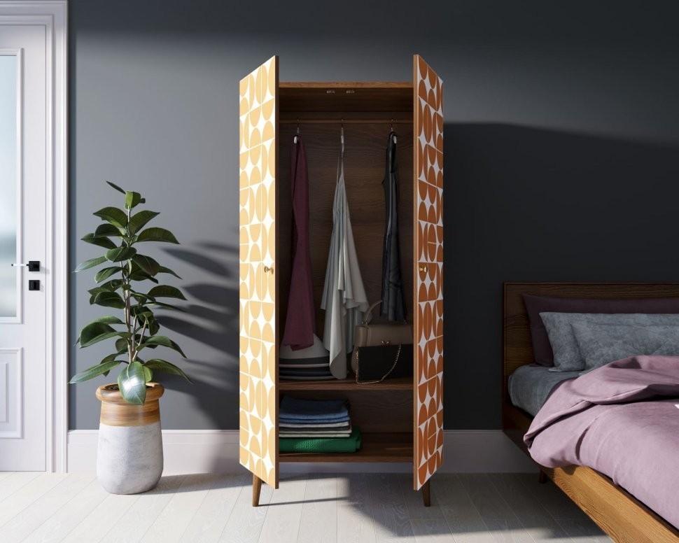 Шкаф малый двухстворчатый Berber принт 14 арт BB08/Print_14-ET