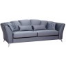 Диван Annette трехместный без мех,велюр сапфир Colt1006/хром 250*100*95 (TT-00012929)