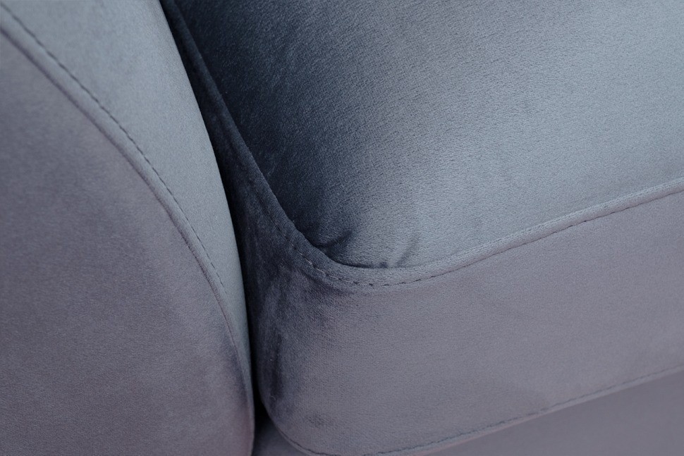 Диван Annette трехместный без мех,велюр сапфир Colt1006/хром 250*100*95 (TT-00012929)