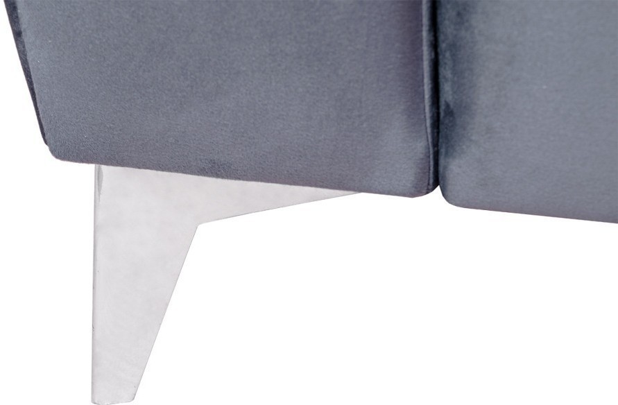 Диван Annette трехместный без мех,велюр сапфир Colt1006/хром 250*100*95 (TT-00012929)