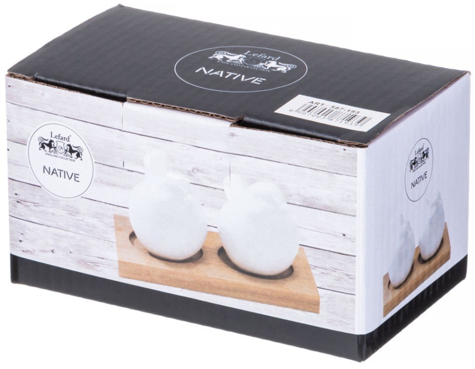 Набор для специй lefard "native" 2 пр. в форме птичек на дерев. подставке (587-193)