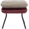 Пуф pea, велюр, бежевый/бордовый (76126)