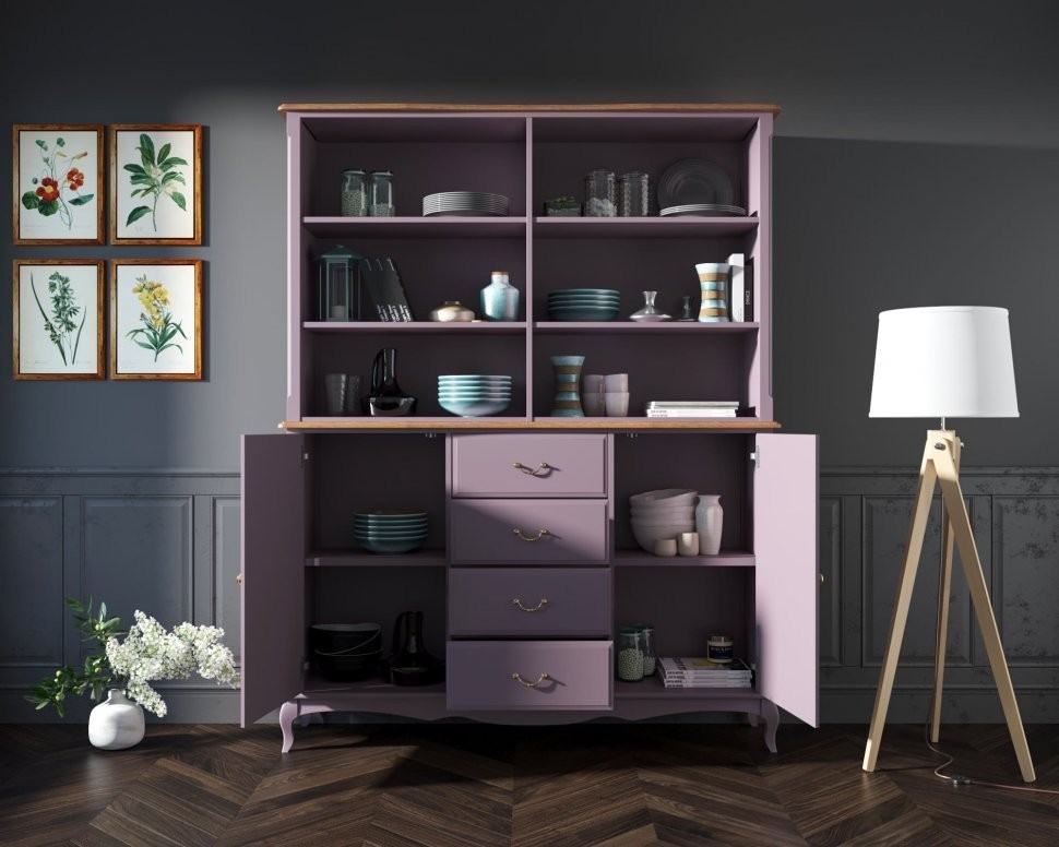 Шкаф Leontina Lavanda с открытым верхом арт ST9351/2L-ET