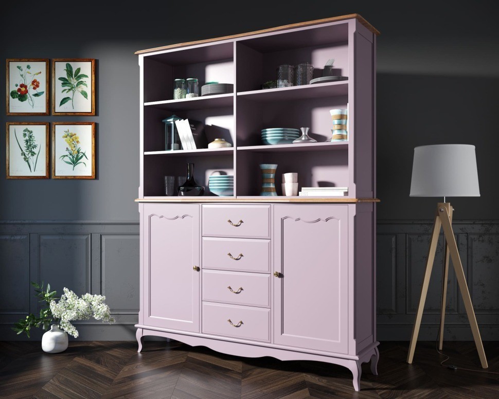 Шкаф Leontina Lavanda с открытым верхом арт ST9351/2L-ET