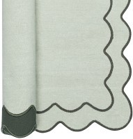Салфетка под приборы с контрастным кантом зеленого цвета из коллекции trendy ruffles, 35х45 см (78893)