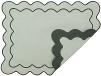 Салфетка под приборы с контрастным кантом зеленого цвета из коллекции trendy ruffles, 35х45 см (78893)