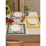Салфетка под приборы с контрастным кантом зеленого цвета из коллекции trendy ruffles, 35х45 см (78893)