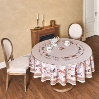 Скатерть круглая &quot;passage&quot; 190см ,капучино, 100% хлопок,твил,пропитка Lefard (850-760-25)