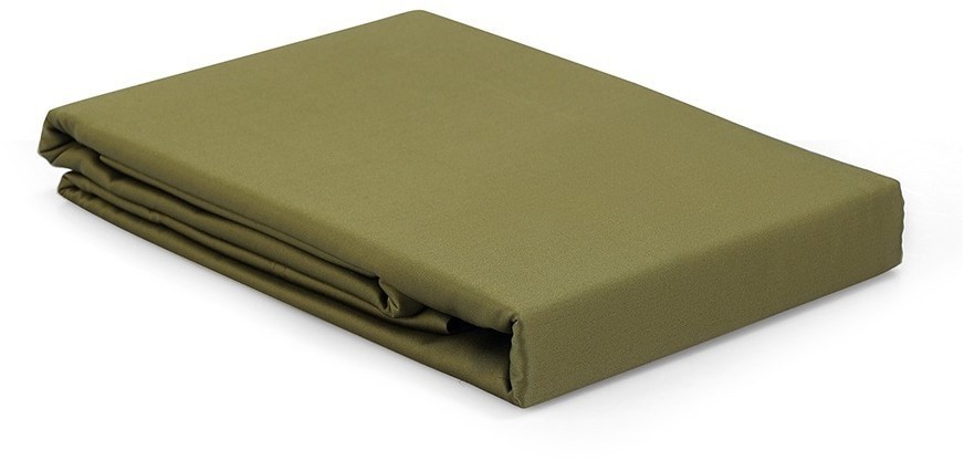 Простыня на резинке из премиального сатина светло-серого цвета из коллекции essential, 200х200х30 см (79851)