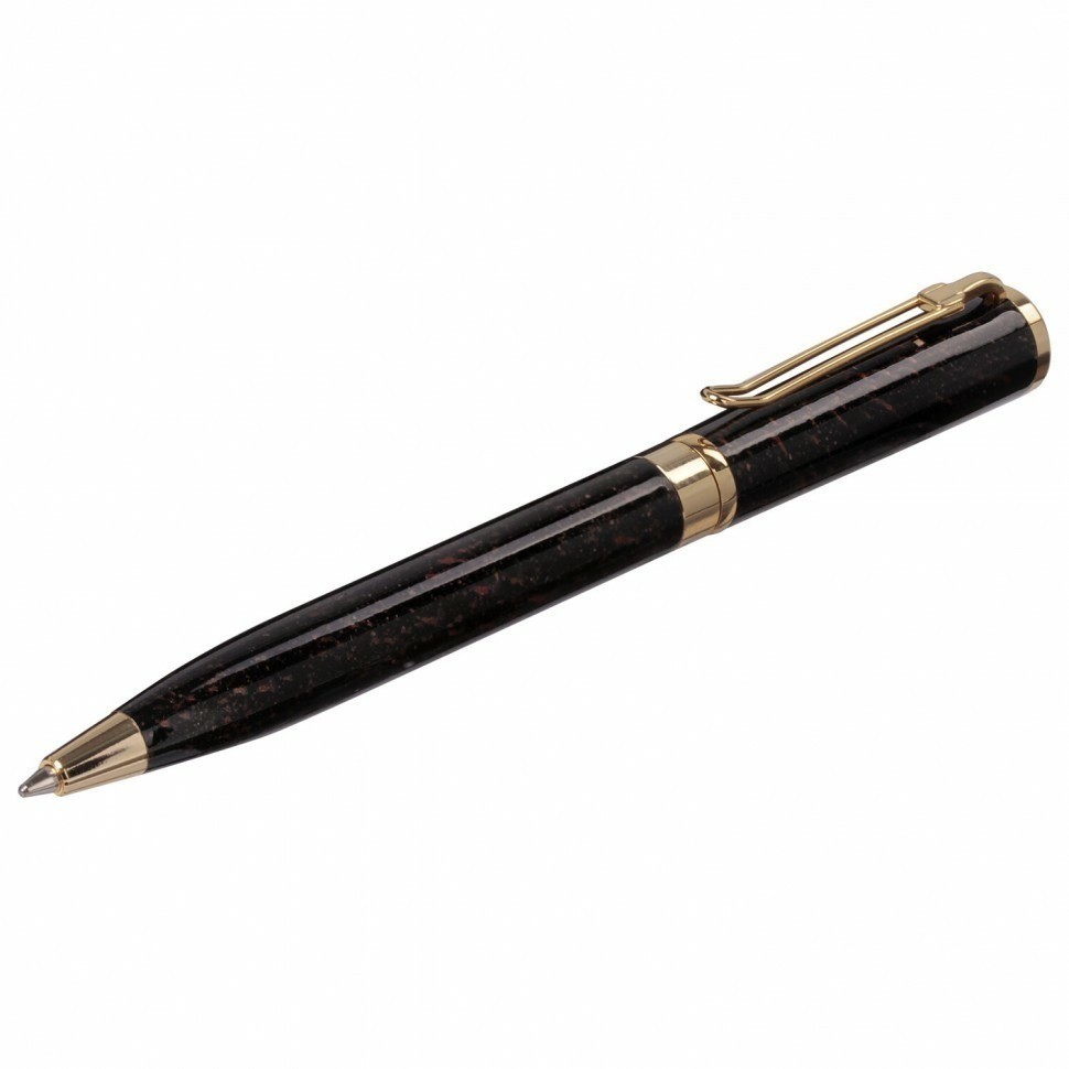 Ручка подарочная шариковая Galant Tinta Marble корпус коричневый синяя 143501 (90798)