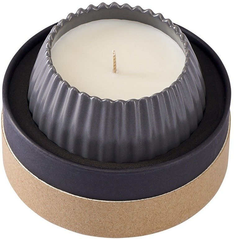 Свеча ароматическая lemon, mandarin & neroli из коллекции edge, серый, 30 ч (75651)