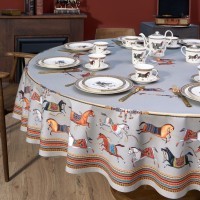 Скатерть круглая  &quot;passage&quot; ,d220см, 100% хлопок,твил c пропиткой, серый Lefard (850-761-26)